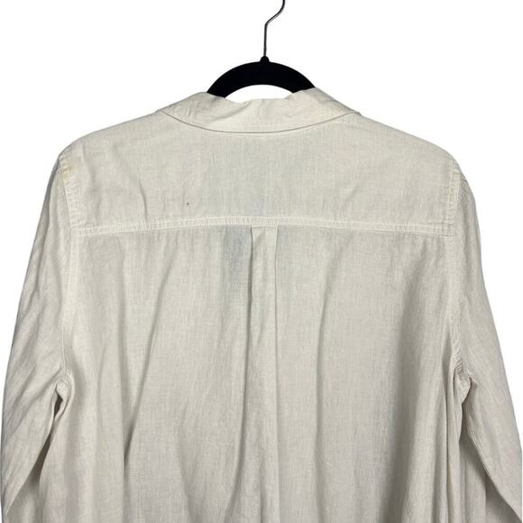 Free People Linen Cotton Blend Blouse Size L - Picture 7 of 10